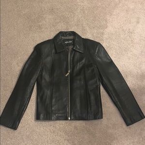 Women’s black genuine leather jacket